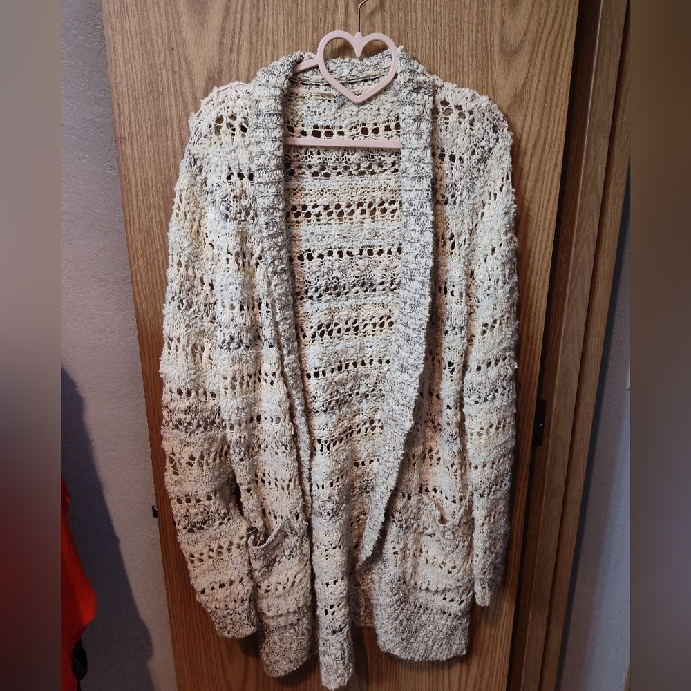 Cozy Knit Open-Front Cardigan Sweater Anthropology